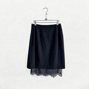 ASTR the Label Itzayana Lace Trim Pencil Skirt in Black